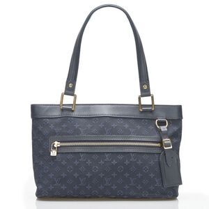 Louis Vuitton Monogram Mini Lucile PM Tote Navy Canvas Leather